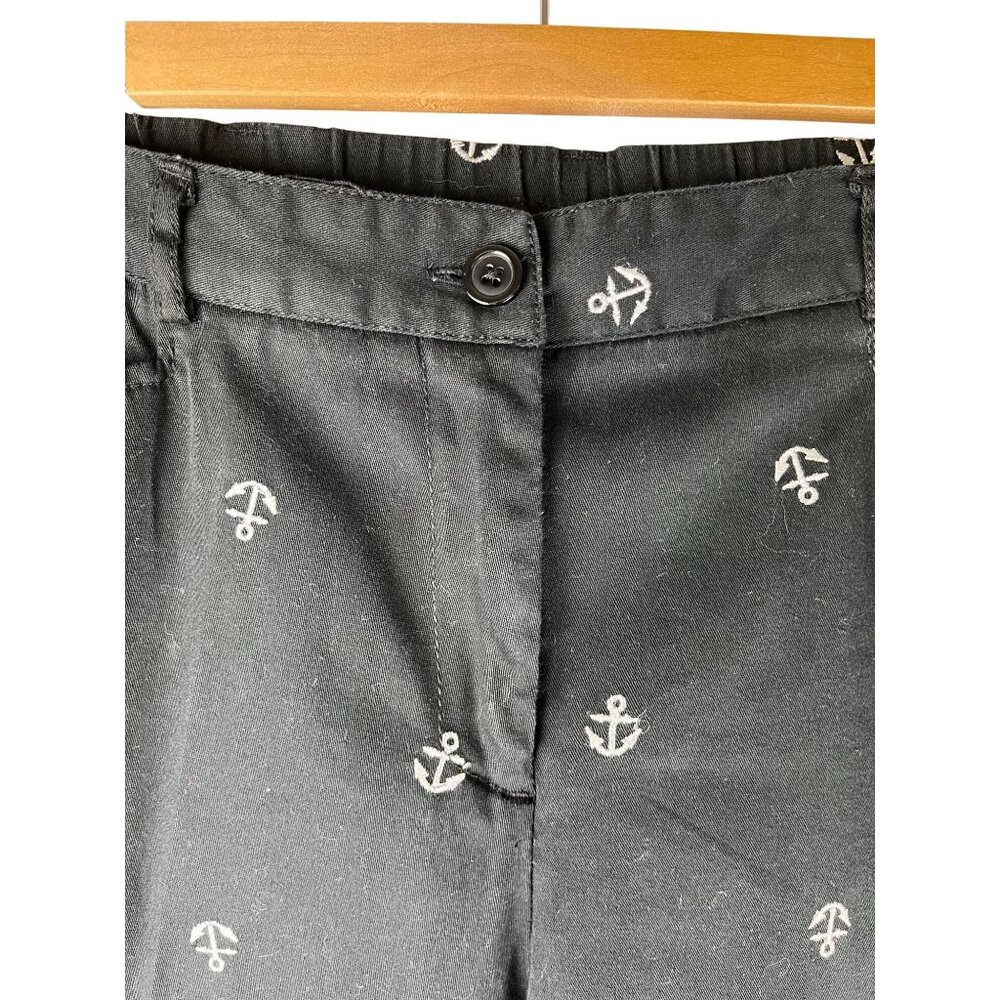 Fisherman, Coastal Grandma Nautical Embroidered Capris Pants, Women's 12 - Picture 4 of 10